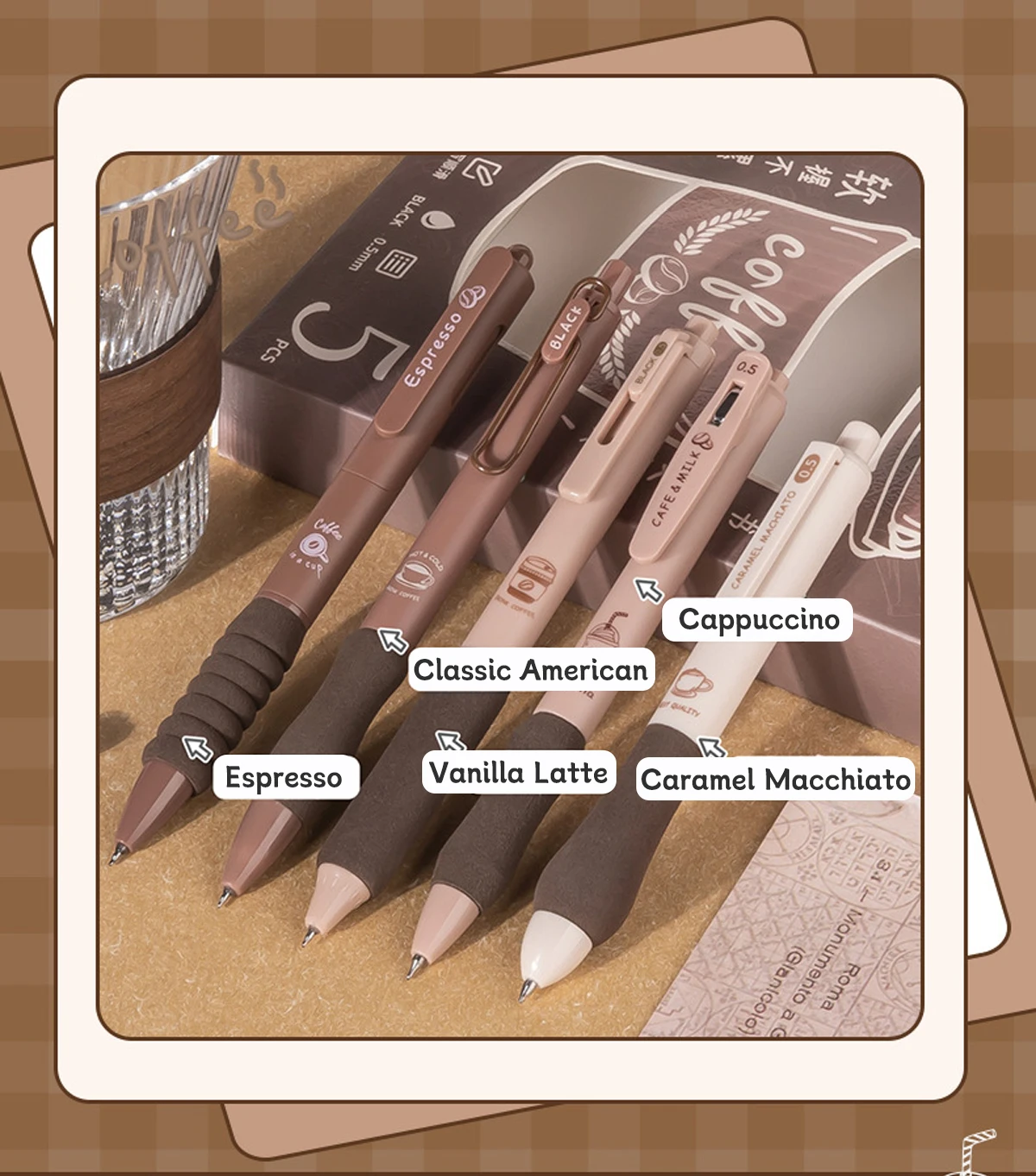 5pcs/set Kawaii 0.5mm Quick-drying Neutral Pen ST Pen Head High-value Gel Pen School Student Office Stationery Supplies