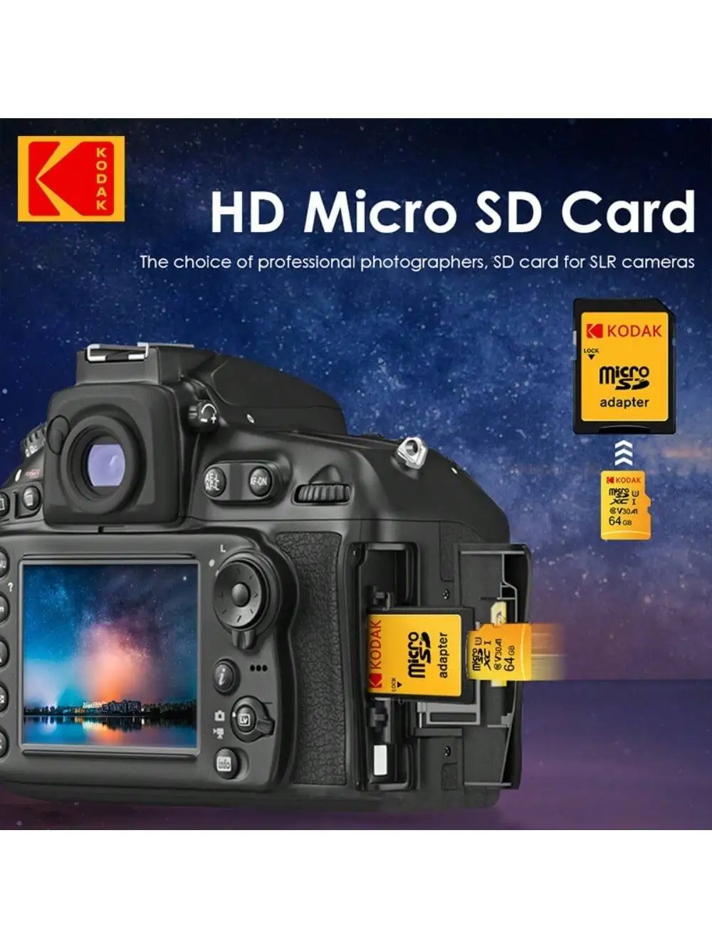 Kodak Micro SD 32GB-256GBMemory Card - High Speed Class 10 U3 UHS-I for Smartphones, Digital Cameras, Tablets and Drones Chri