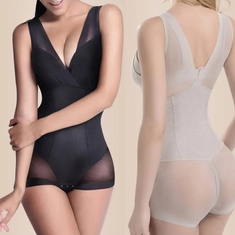 Women Postpartum Shapewear Tummy Suits Slimming Burn Fat Shapers Ladies Waist Control Full Body Shaper Waist Trainer Corset