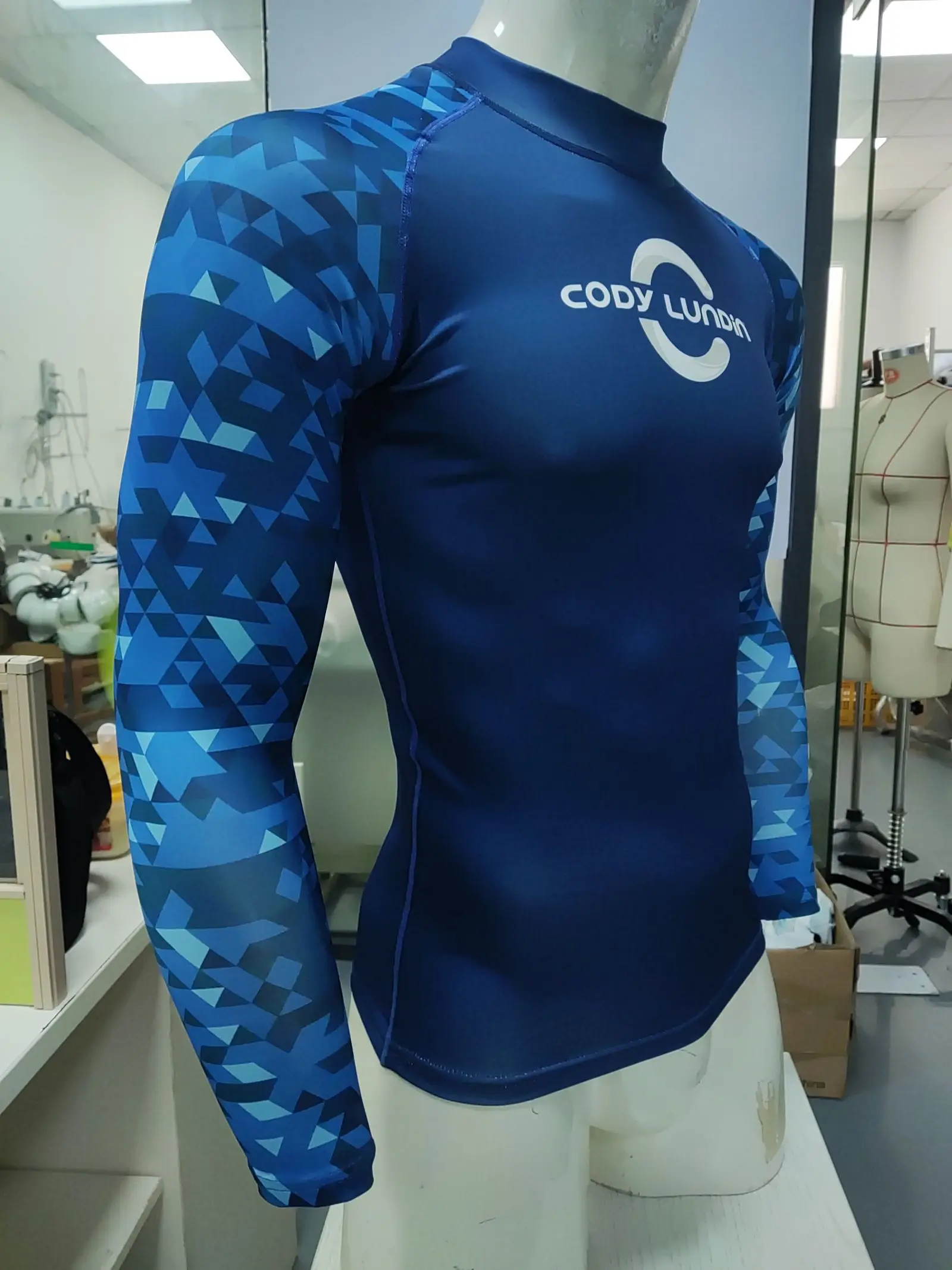 High Elasticity Couple UPF 50+ Long Sleeve Rash Guard Men Quick Dry Surf Shirt Sun Protection Swimwear for Swimming Beach Sports