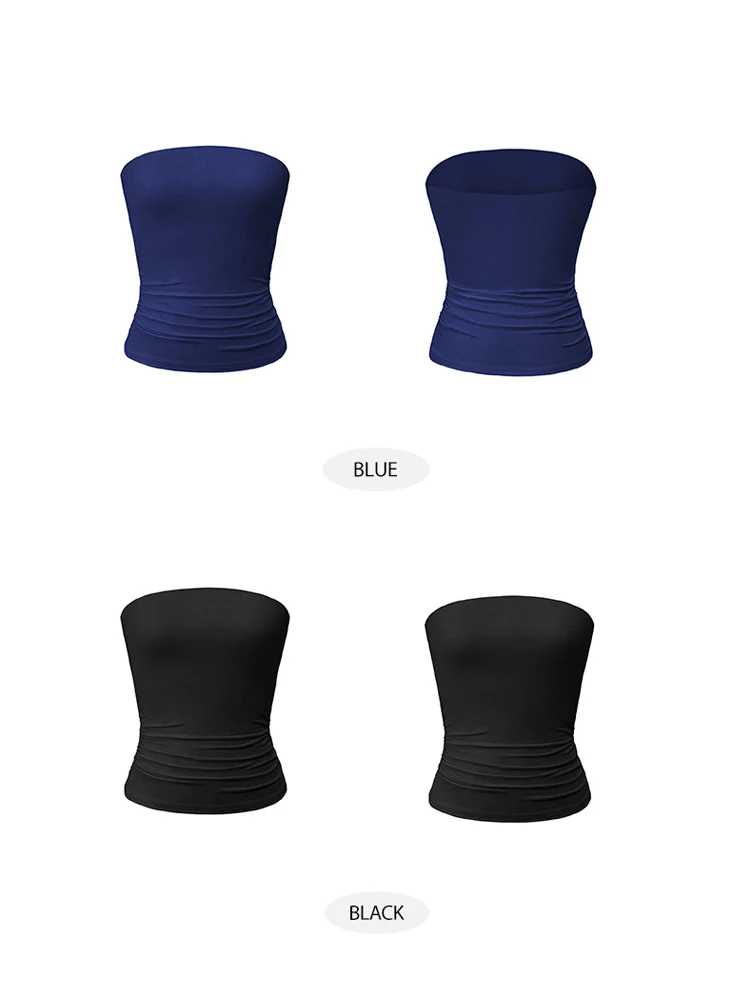 2025 Spring Summer New Cross-border Amazon Europe and America Y2KSexySolid Color Open-back Knit Strapless Top Women's