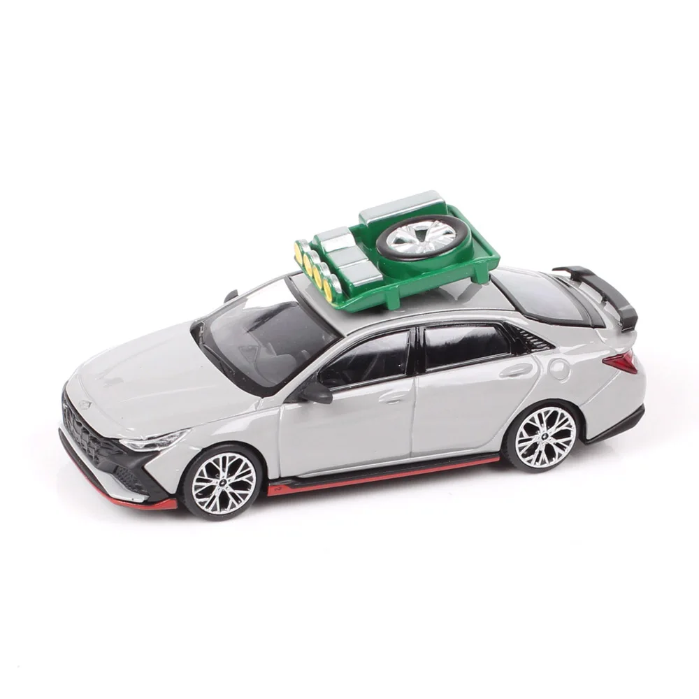 CM 5pcs/set Car Roof Accessories For 1/64 Model Cars Toy Miniatures Plastic Luggage Box Rack Kayaking Sledding Bicycle