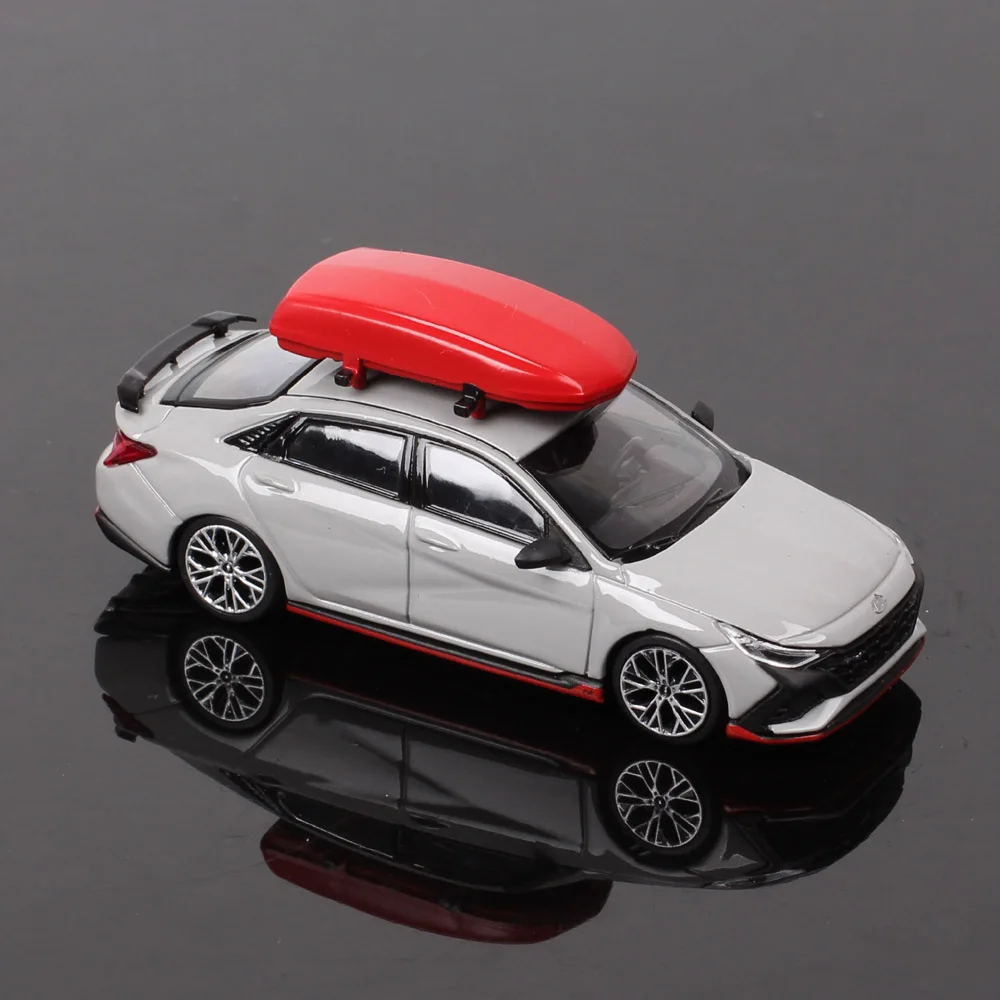 CM 5pcs/set Car Roof Accessories For 1/64 Model Cars Toy Miniatures Plastic Luggage Box Rack Kayaking Sledding Bicycle