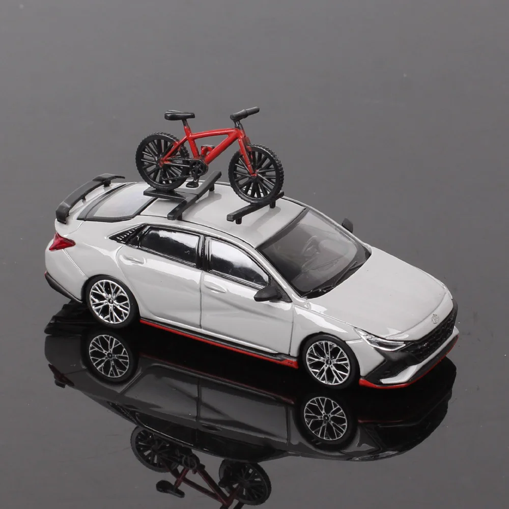 CM 5pcs/set Car Roof Accessories For 1/64 Model Cars Toy Miniatures Plastic Luggage Box Rack Kayaking Sledding Bicycle