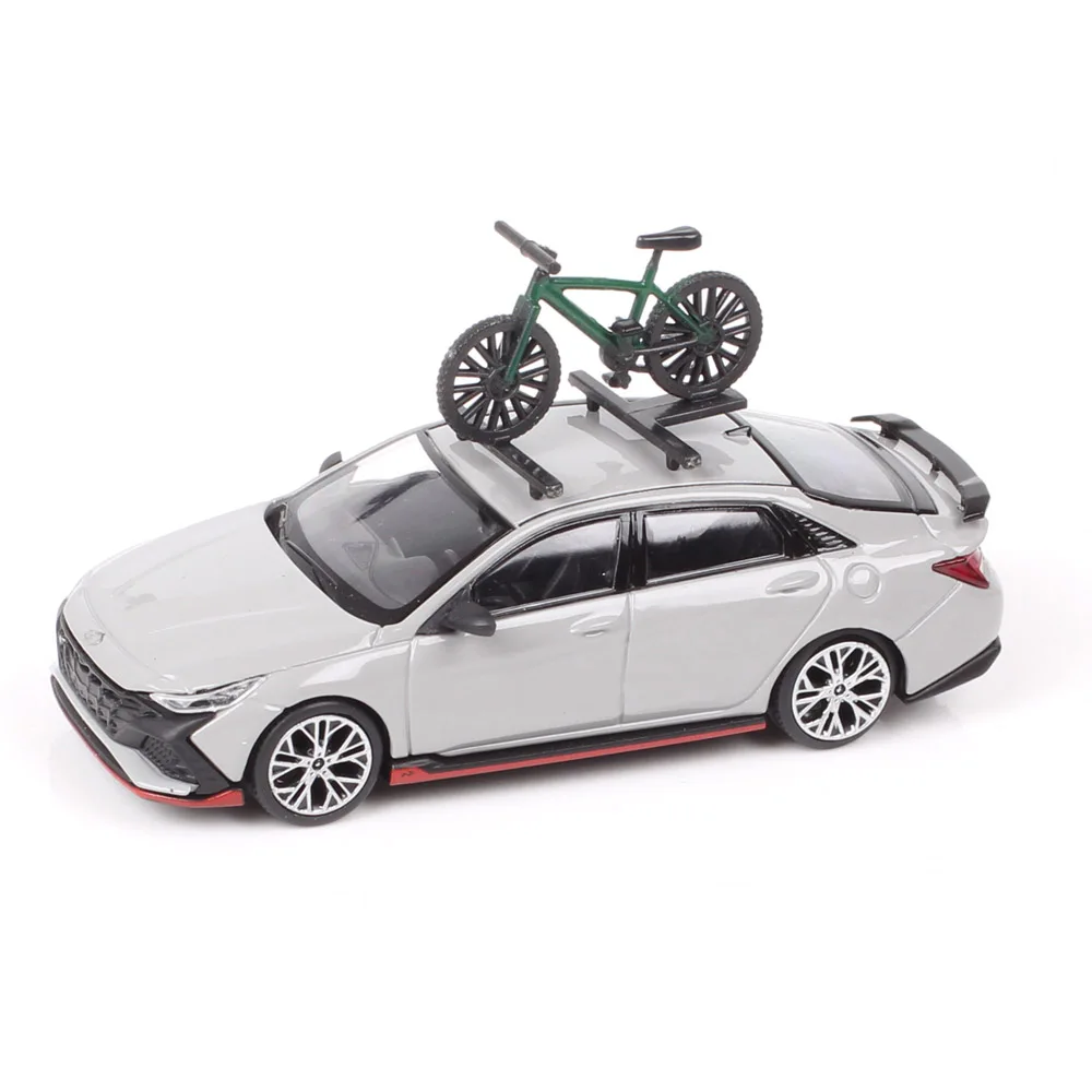 CM 5pcs/set Car Roof Accessories For 1/64 Model Cars Toy Miniatures Plastic Luggage Box Rack Kayaking Sledding Bicycle