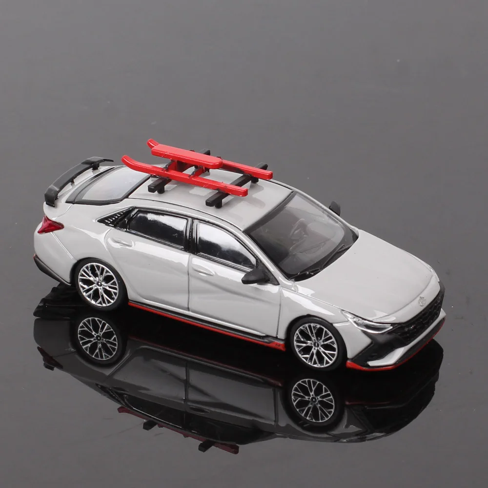 CM 5pcs/set Car Roof Accessories For 1/64 Model Cars Toy Miniatures Plastic Luggage Box Rack Kayaking Sledding Bicycle
