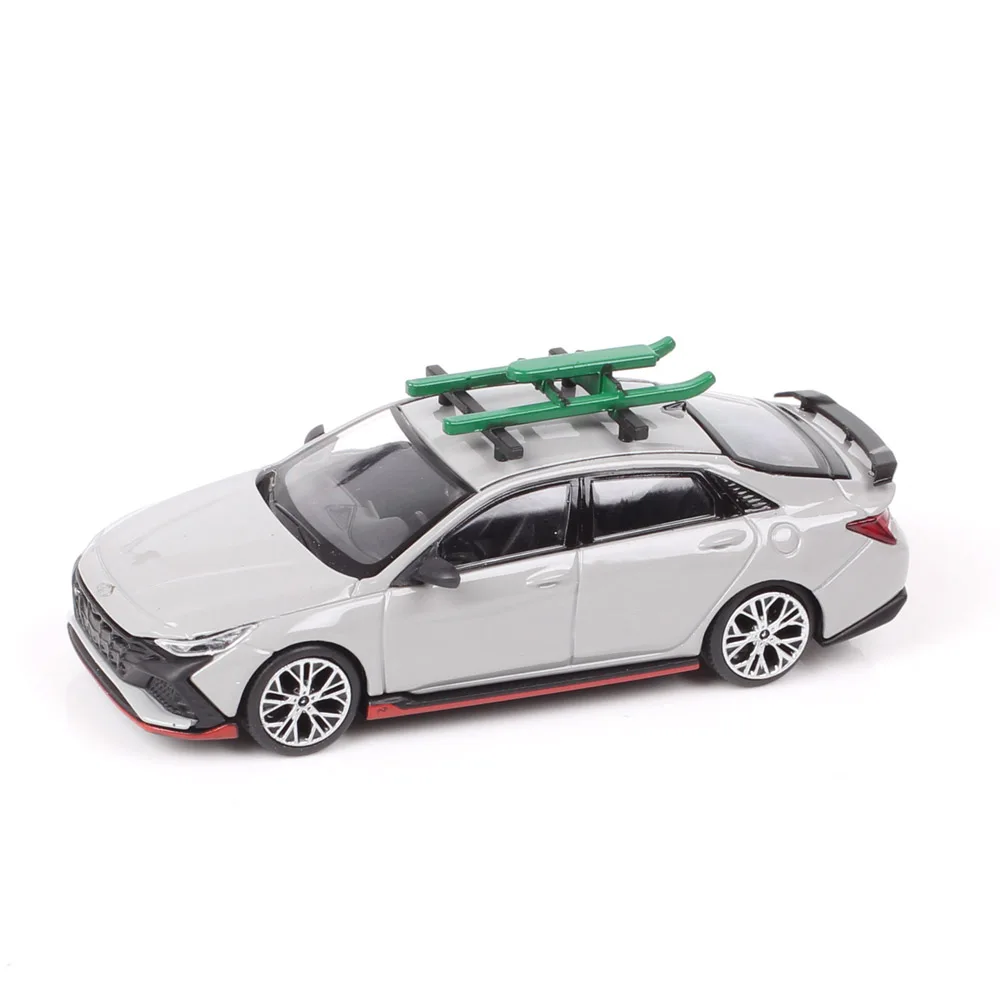 CM 5pcs/set Car Roof Accessories For 1/64 Model Cars Toy Miniatures Plastic Luggage Box Rack Kayaking Sledding Bicycle