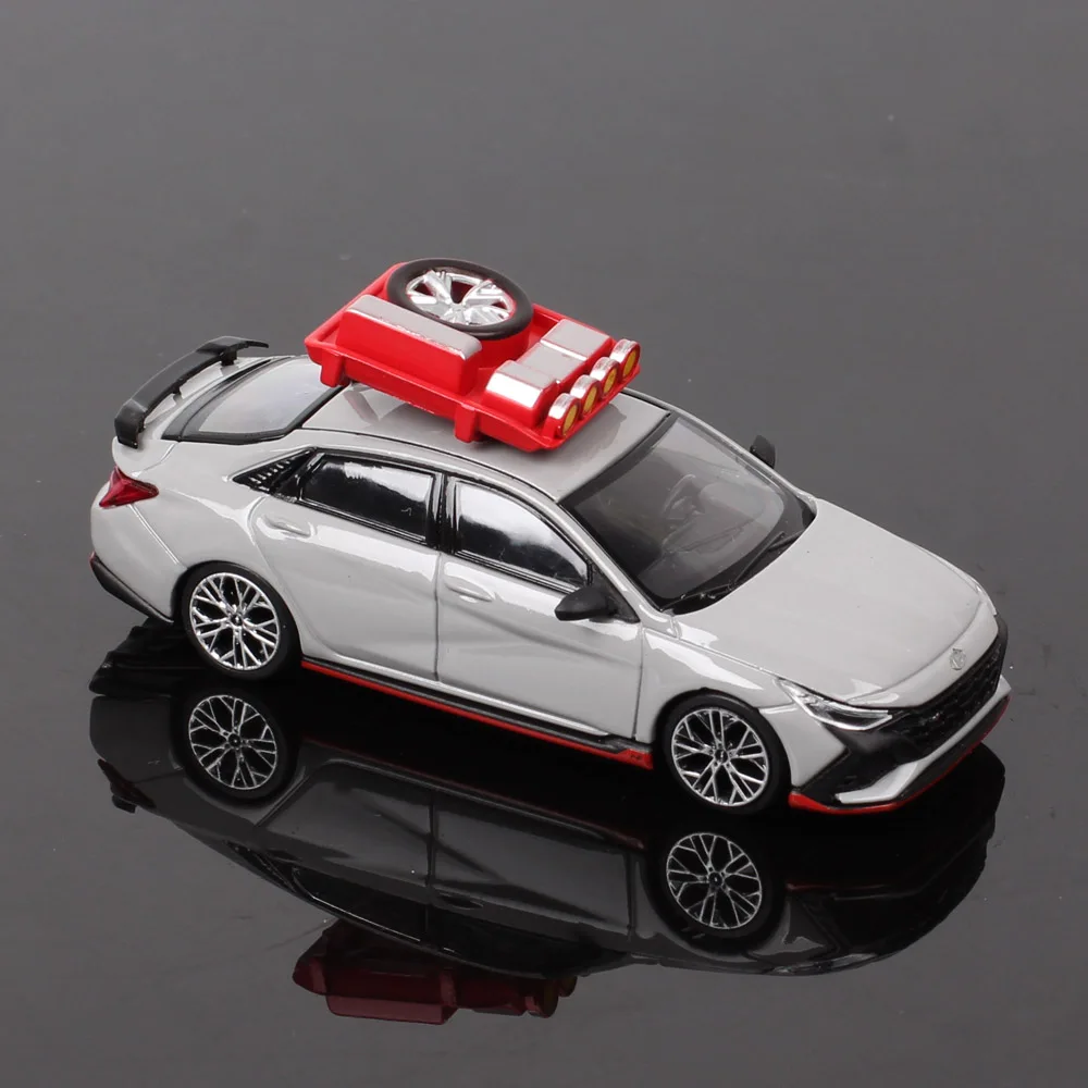 CM 5pcs/set Car Roof Accessories For 1/64 Model Cars Toy Miniatures Plastic Luggage Box Rack Kayaking Sledding Bicycle