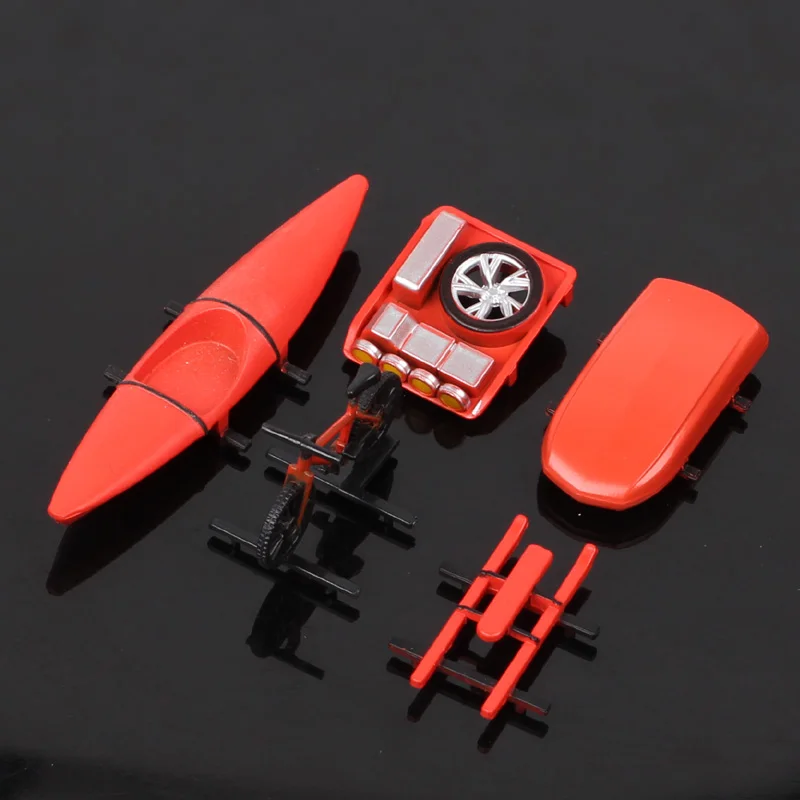 CM 5pcs/set Car Roof Accessories For 1/64 Model Cars Toy Miniatures Plastic Luggage Box Rack Kayaking Sledding Bicycle
