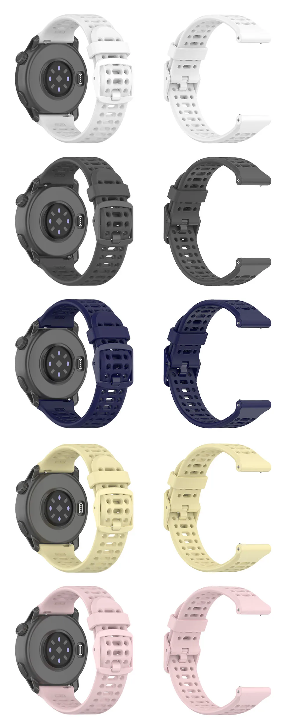 20mm 22mm Silicone Strap For COROS PACE 3 Watch Band Sport Bracelet For COROS PACE 2/APEX 2 Pro 42mm 46mm Replacement Wristbands