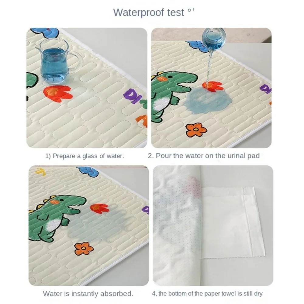 Waterproof Washable Mattress Urine Mat for Baby Toddlers Cute Cartoon Bed Protector Diaper Bedding Urine Pads Cloth Breathable