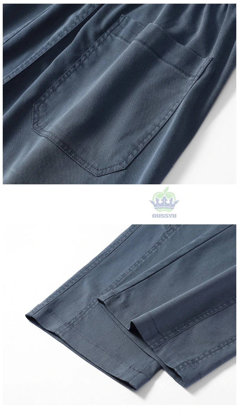 Autumn Soft Lyocell Fabric Pants Men Baggy Straight Wide Leg Pants Elastic Waist y2k Jogging Casual Trousers Plus Size 5XL