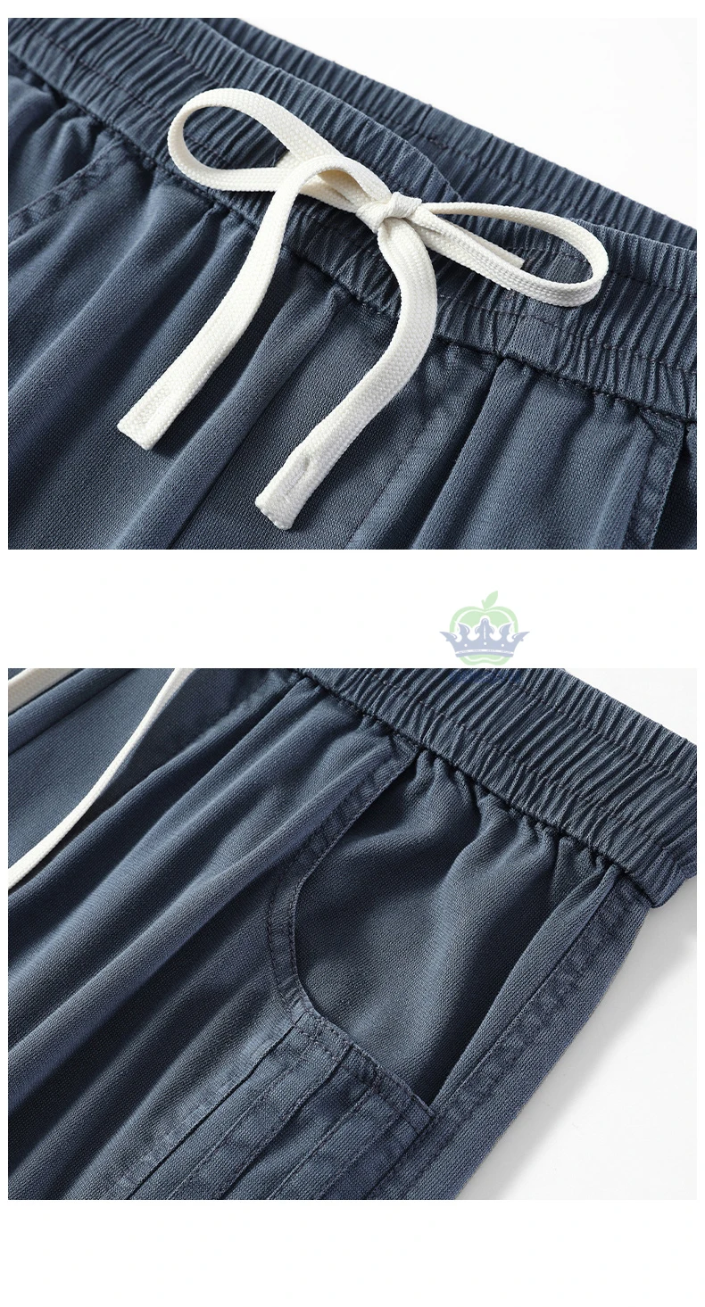 Autumn Soft Lyocell Fabric Pants Men Baggy Straight Wide Leg Pants Elastic Waist y2k Jogging Casual Trousers Plus Size 5XL