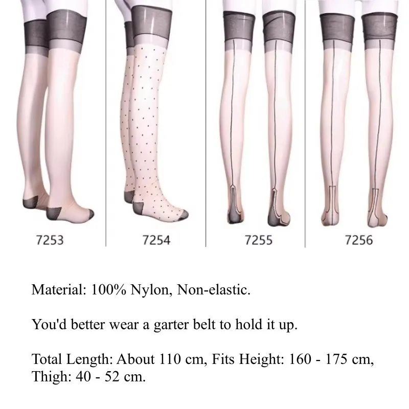Ultra-thin Summer Thigh High Stockings Women 5D Non-elastic Transparent Medias Pole Dance Sexy Lingerie Long Stockings Clubwear
