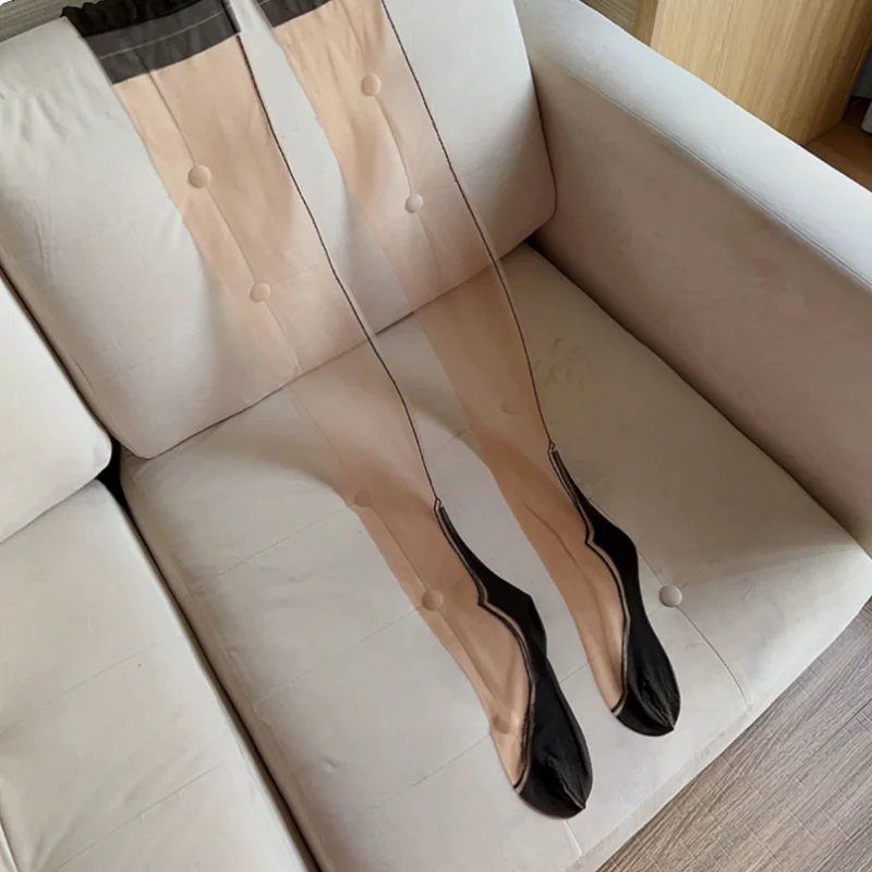 Ultra-thin Summer Thigh High Stockings Women 5D Non-elastic Transparent Medias Pole Dance Sexy Lingerie Long Stockings Clubwear