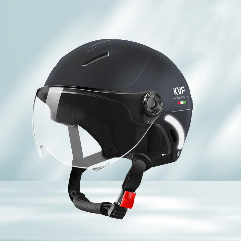 New Motorcycle Helmet MEN Woman Electric Motor Car Scooter Bike Open Face Half Helmet Anti Safety Hat Bicycle Cap With Goggles