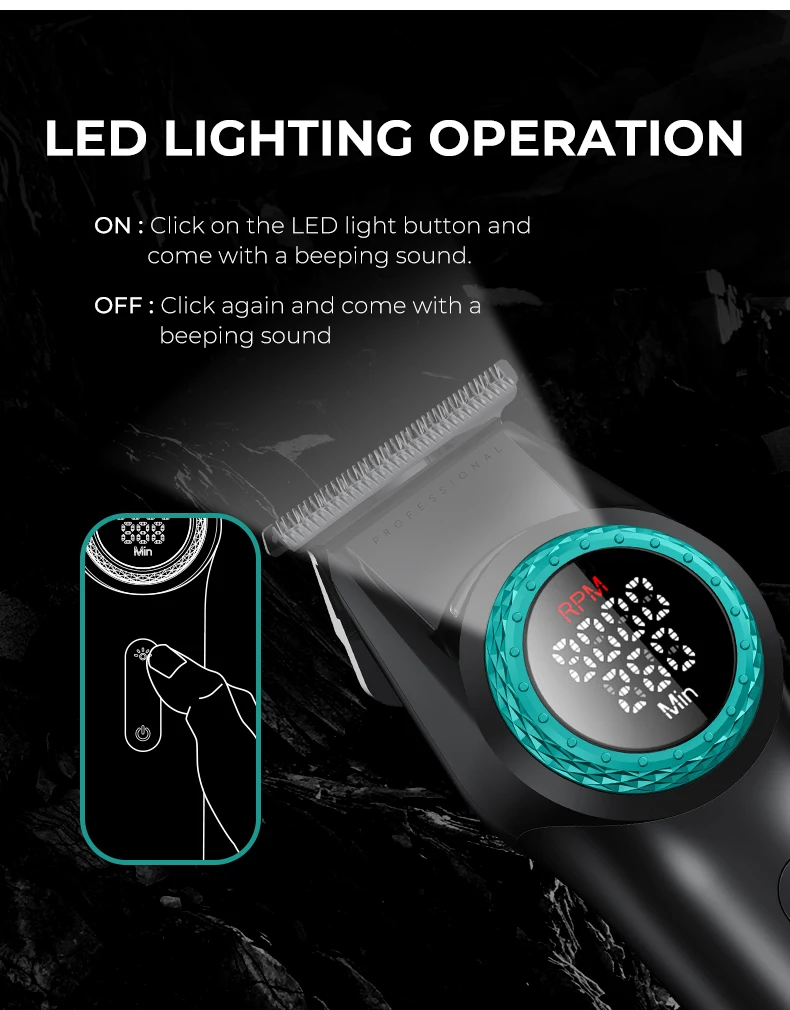 VGR 977 377 new hair trimming set, high-end men's hair clipper, intelligent shaver, whitening device, multifunctional electric c