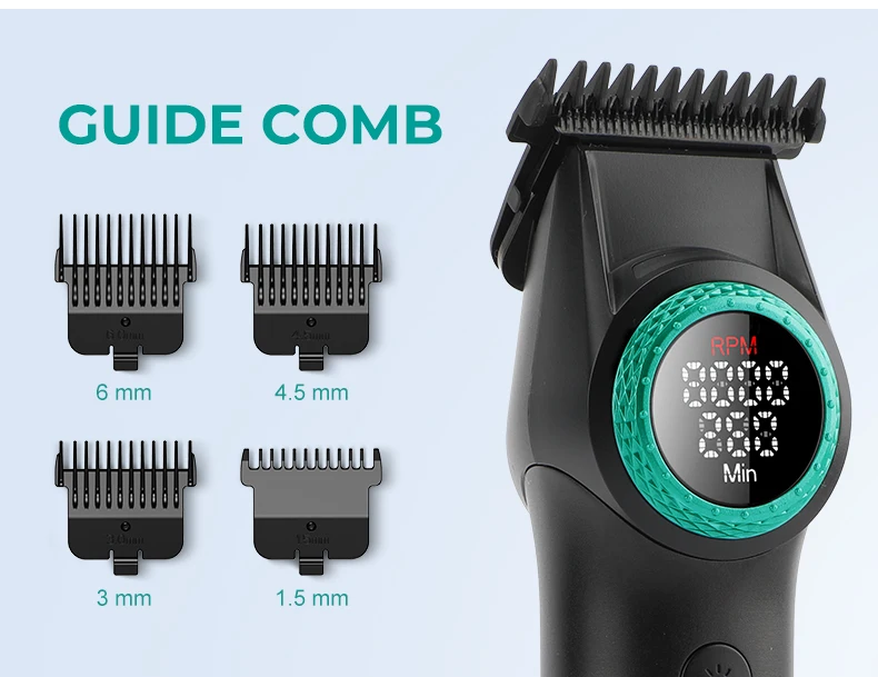 VGR 977 377 new hair trimming set, high-end men's hair clipper, intelligent shaver, whitening device, multifunctional electric c