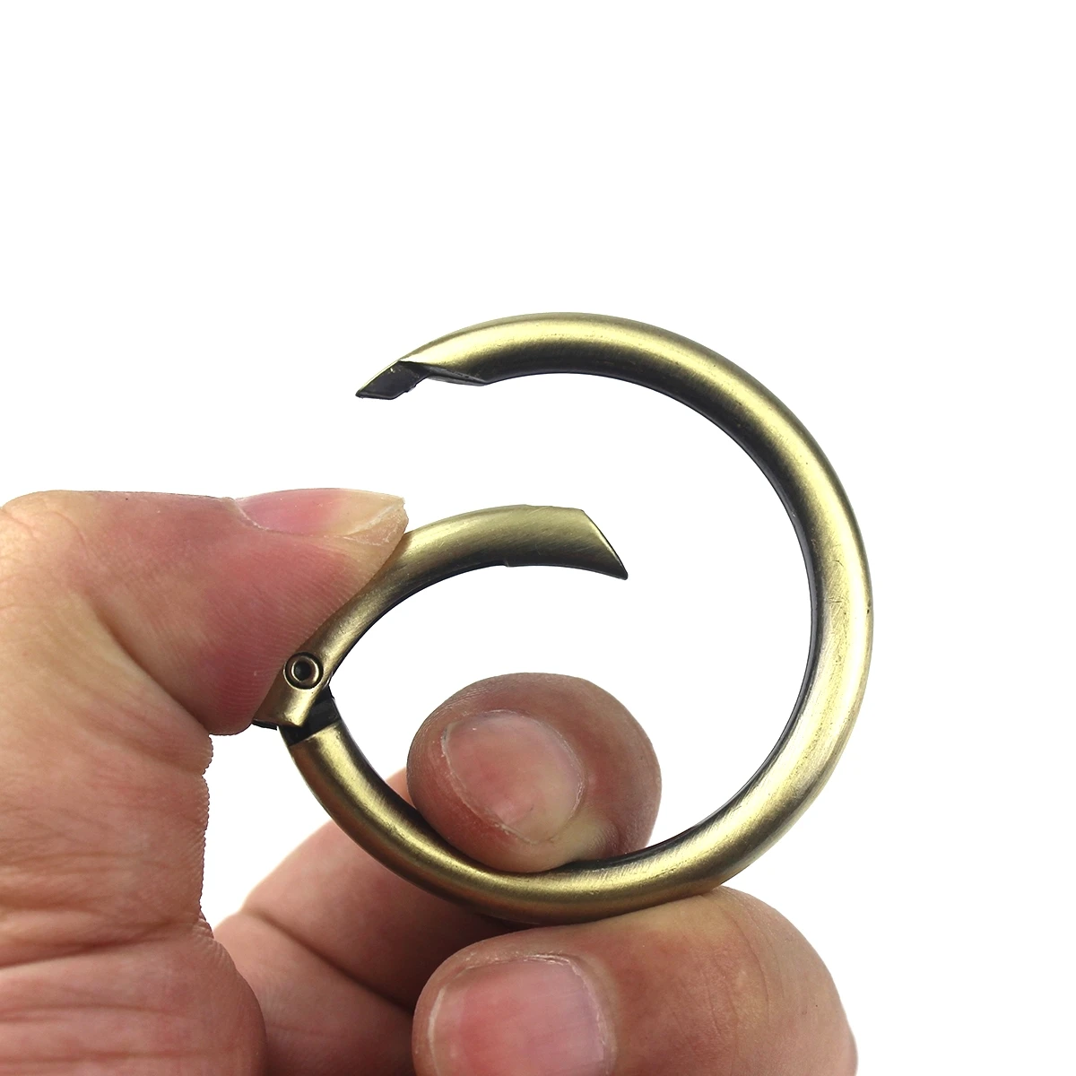 Metal Spring Gate O Ring Openable Keyring Leather Craft Bag Belt Strap Buckle Trigger Snap Clasp Clip Connector DIY Accessory