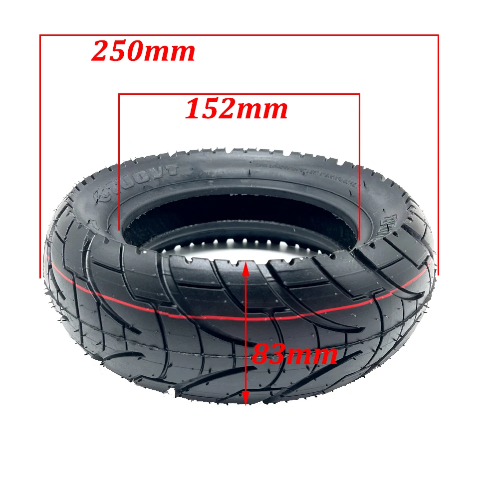 TUOVT Tyre 80/65-6 255x80 Inner Outer Tube 10x3.0 Tubeless Tire for Electric Scooter Kugoo M4 Pro Grace 10 Zero 10X
