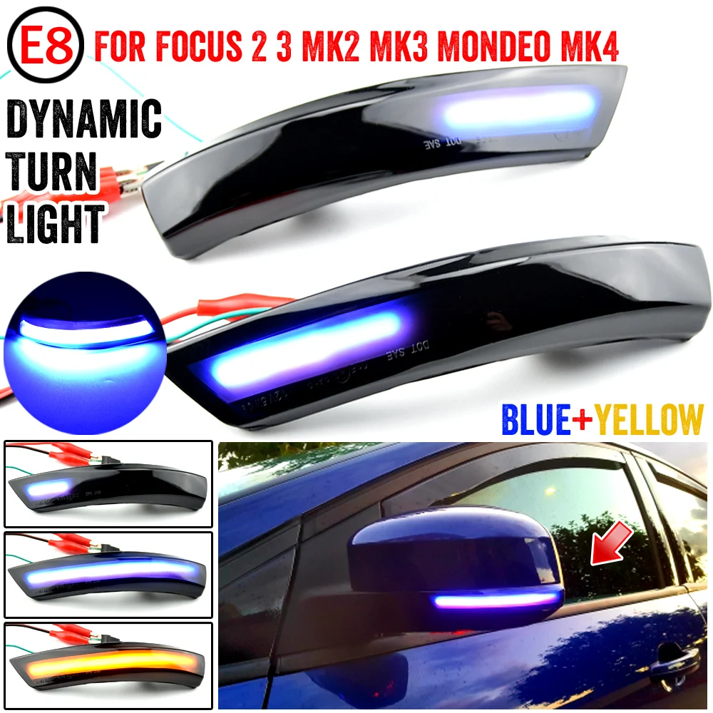 For Ford Focus 2 MK2 Focus 3 MK3 3.5 For Mondeo MK4 EU Dynamic Turn Signal Light Side Mirror Indicator Sequential Blinker Lamp