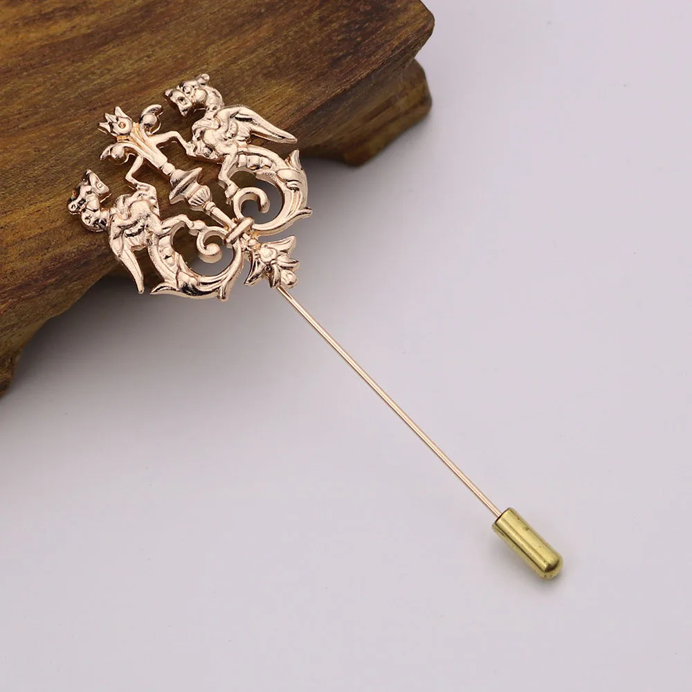 HUISHI Vintage Brooch Men Women Jewelry Accessories Gold Slivery Vintage Shape Suit Brooch Pin For Wedding Fashion Jewelry Retro