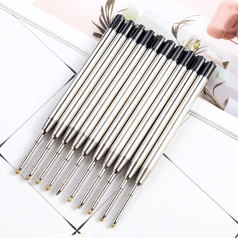 98mm1.0mm Ballpoint Pen Refills For Parker Pens Medium Point Blue Red Black Ink Rods For Writing Office Stationery