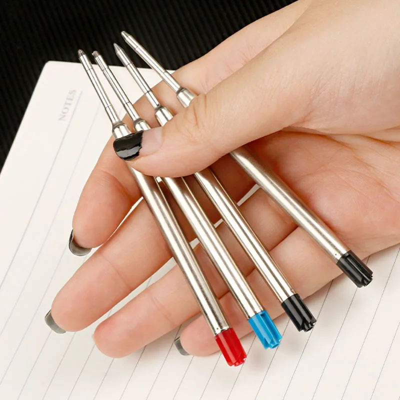 98mm1.0mm Ballpoint Pen Refills For Parker Pens Medium Point Blue Red Black Ink Rods For Writing Office Stationery