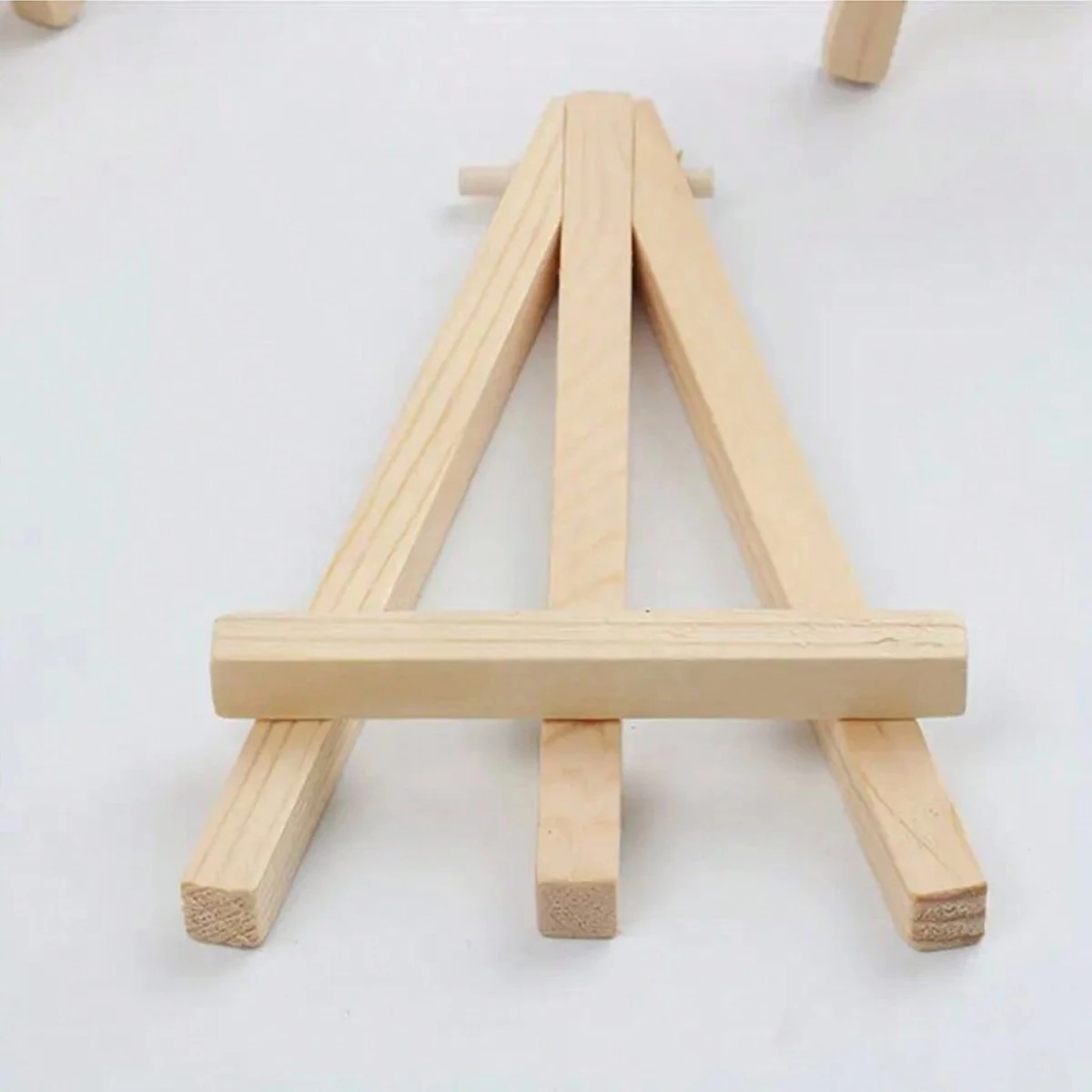 Mini Wooden Artist Easel, Compact Tabletop Display Stand, Foldable, Adjustable Holder for Wedding Cards, Paintings Artwork