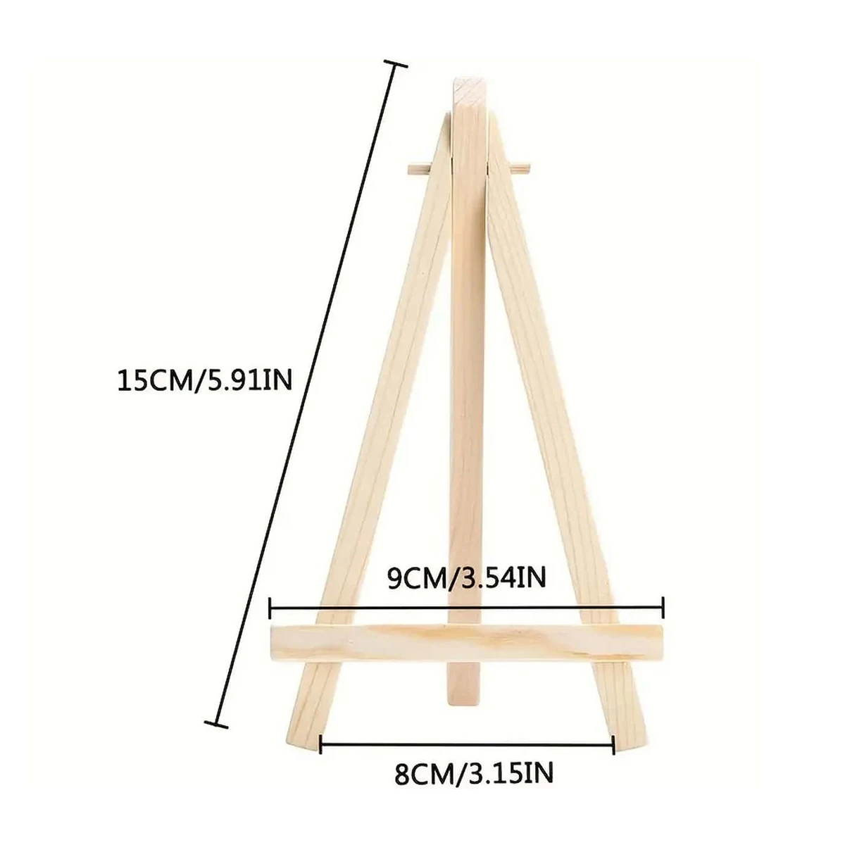 Mini Wooden Artist Easel, Compact Tabletop Display Stand, Foldable, Adjustable Holder for Wedding Cards, Paintings Artwork