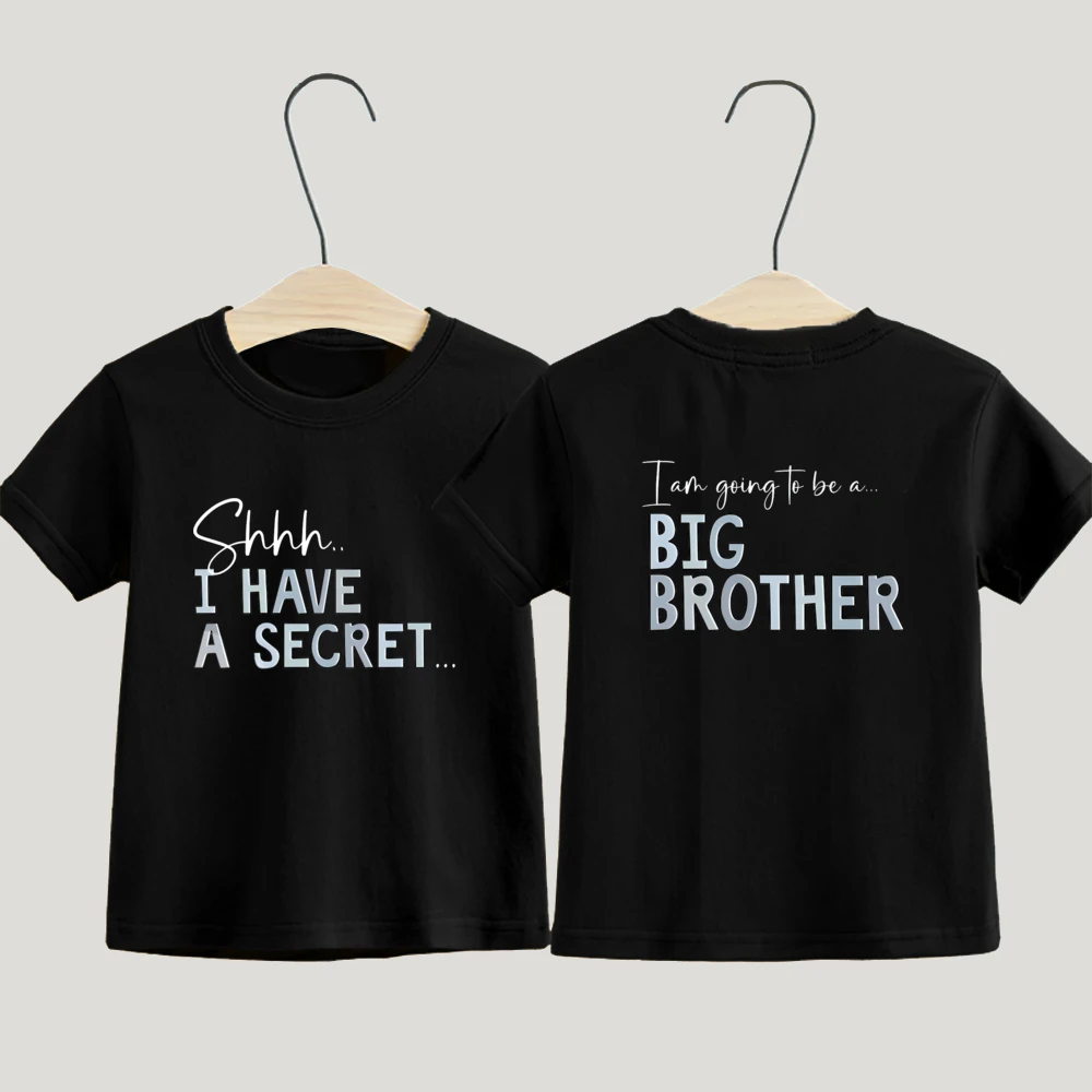 Big Brother T-Shirt I Have A Secret Promoted To Big Brother Pregnancy Announcement Gift Going To Be A Big Brother Kids Tee