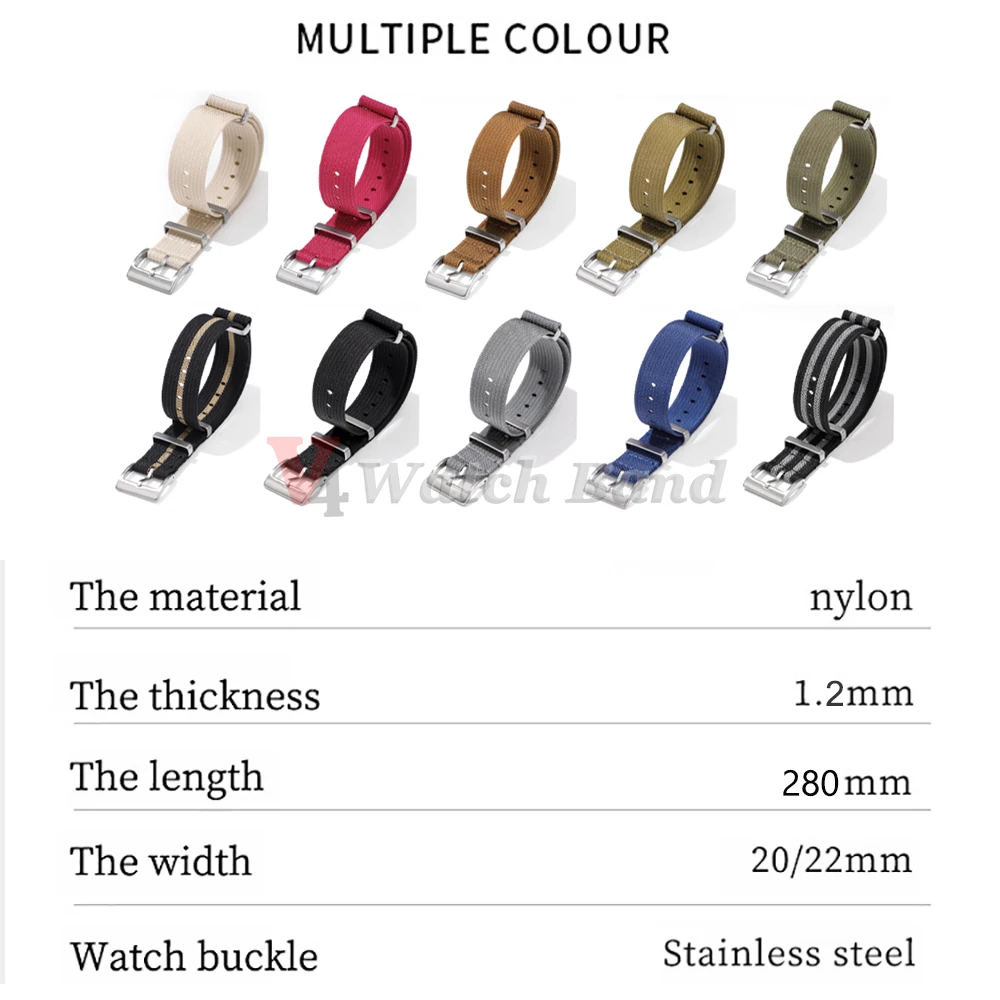 Nylon Watch Strap for Seiko Army Sport Bracelet Replacement Belt 18mm 20mm 22mm Brown Green Black Band Military Casual Watchband
