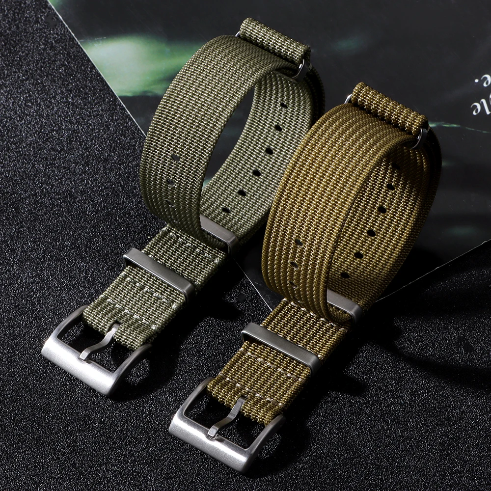 Nylon Watch Strap for Seiko Army Sport Bracelet Replacement Belt 18mm 20mm 22mm Brown Green Black Band Military Casual Watchband