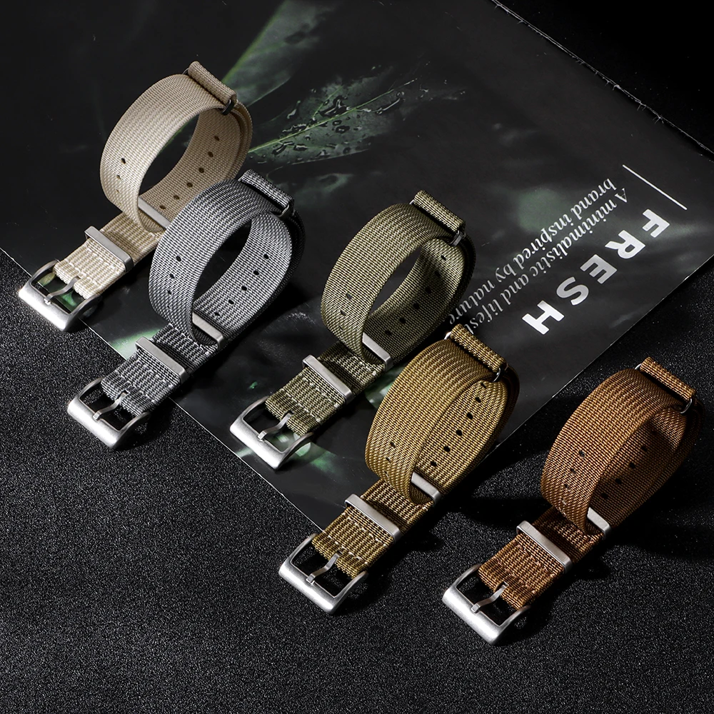 Nylon Watch Strap for Seiko Army Sport Bracelet Replacement Belt 18mm 20mm 22mm Brown Green Black Band Military Casual Watchband