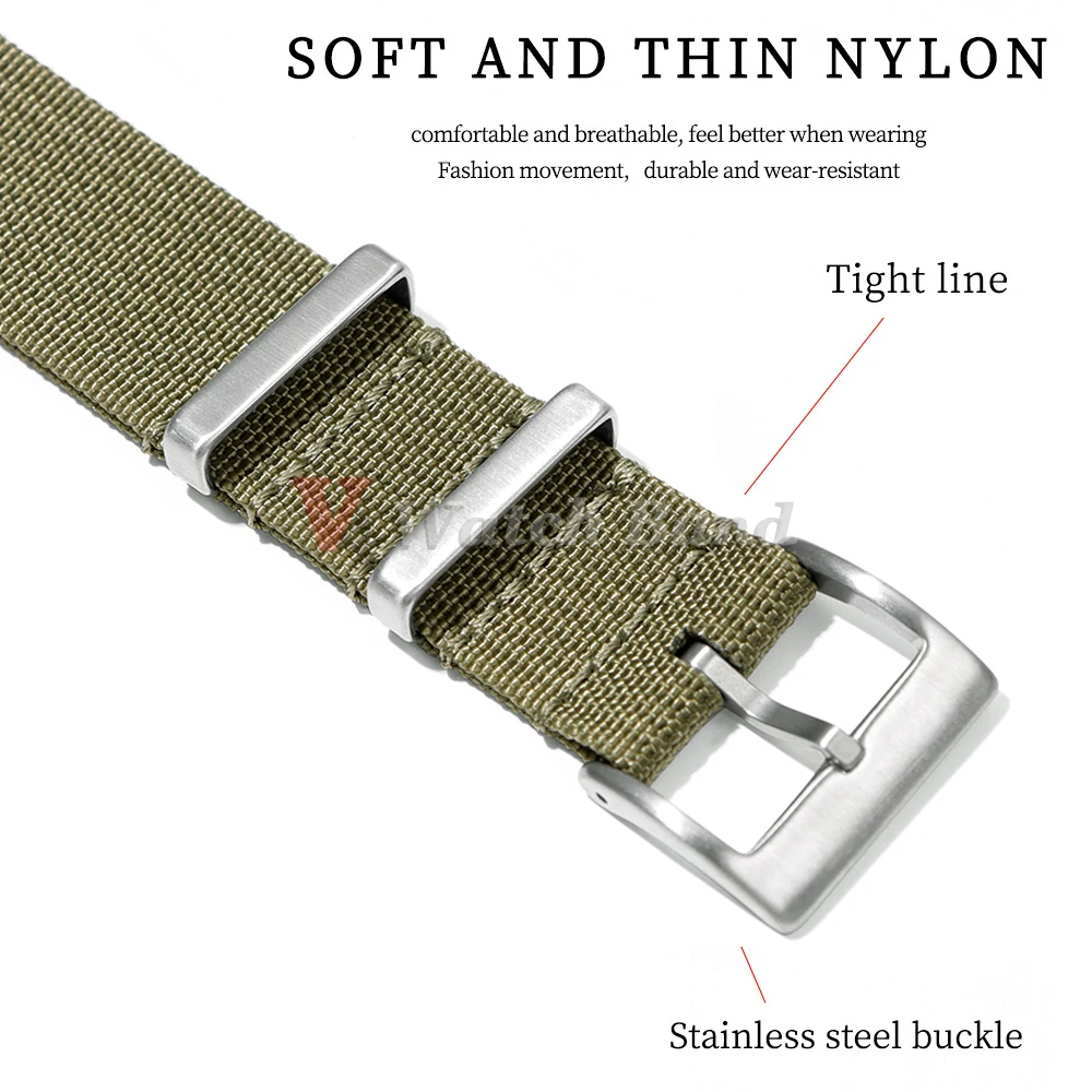 Nylon Watch Strap for Seiko Army Sport Bracelet Replacement Belt 18mm 20mm 22mm Brown Green Black Band Military Casual Watchband