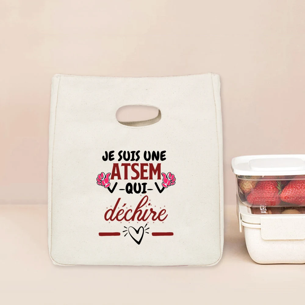 I Am The Best Atsem in The Whole World Print Cooler Bags Lunch Bag Portable Insulated Bento Tote Thermal Food Pouch Teacher Gift