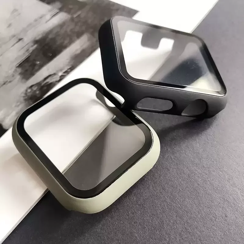 Glass+Cover For Apple Watch case 46mm 42-44mm 40mm 45mm 41mm bumper Screen Protector iwatch series 10 9 8 7 6 5 4 SE Accessories
