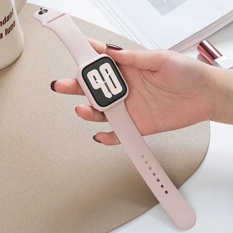 Glass+Cover For Apple Watch case 46mm 42-44mm 40mm 45mm 41mm bumper Screen Protector iwatch series 10 9 8 7 6 5 4 SE Accessories