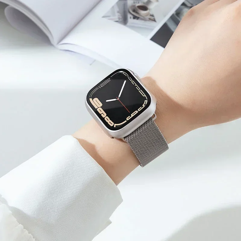 Glass+Cover For Apple Watch case 46mm 42-44mm 40mm 45mm 41mm bumper Screen Protector iwatch series 10 9 8 7 6 5 4 SE Accessories