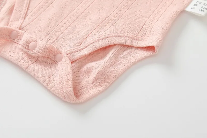 Summer Baby Clothes Boys Girls Bodysuit 0-24 Months Undershirt Thin Section Breathable Sling Onesie Solid Color Infant Bodysuits