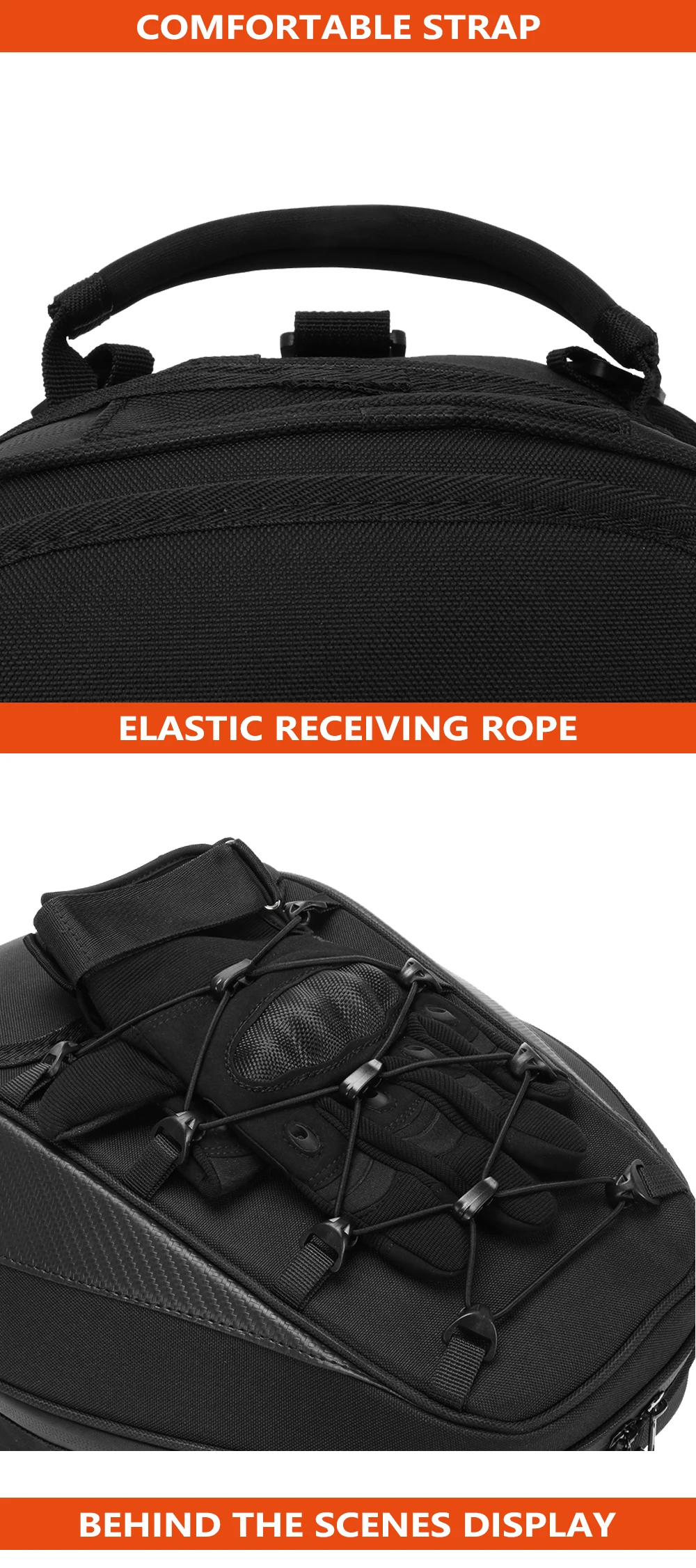 Universal Motorcycle Bag Waterproof Rear Seat Bag Backpack Tail Bag Helmet Bag Storage Bags Motorcycles Dirt Bike Accessories