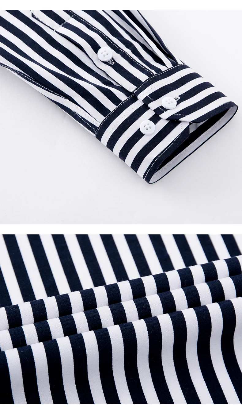 Hot New Men's Formal Shirts Long Sleeve Anti-Wrinkle Office Striped Fashion Business Male Social Plaid Shirt Work Men Clothing