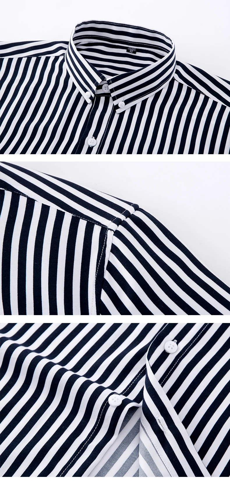 Hot New Men's Formal Shirts Long Sleeve Anti-Wrinkle Office Striped Fashion Business Male Social Plaid Shirt Work Men Clothing