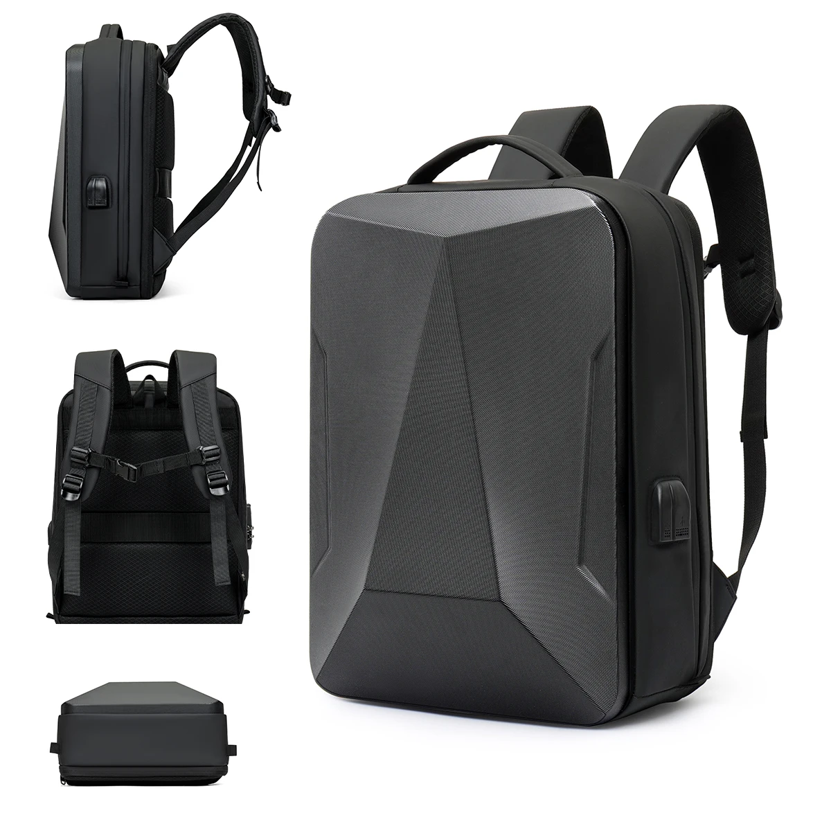 Backpack Men's Expandable Computerbag Large Capacity Business Travel Business Trip Luggage Bag E-Sports Game Hard Shell Backpack
