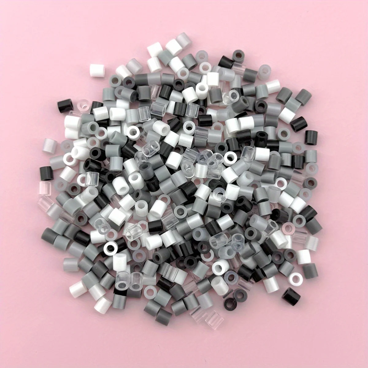 5mm 1000PCS Black, White, Gray, Transparent Color, Complementary Color Set, Hama Bead Iron Fuse Bead DIY Puzzle Pixel Art Gift