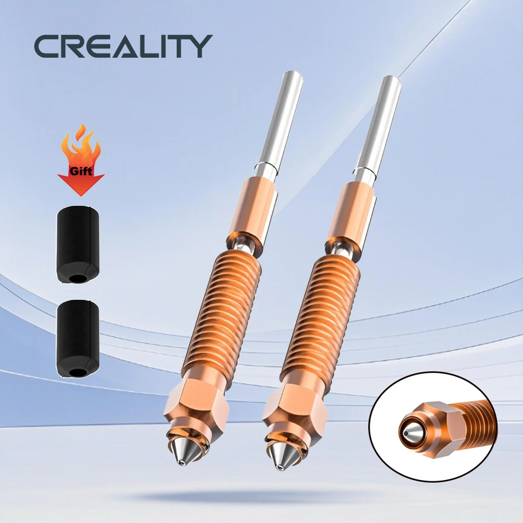 Creality Official K2 Plus/K2/Hi Nozzle Kit 2Pcs,Unicorn Quick-Swap High-Flow Nozzles 0.4mm,Steel-Tip Copper Nozzles&Titanium