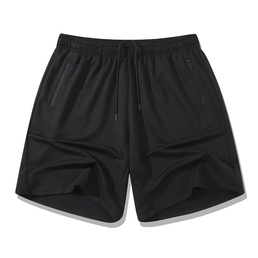 Men’s Workout Fitness Shorts Thin Style Breathable Jogger Gym Bodybuilding Quick Dry Running Shorts Zipper Phone Pockets