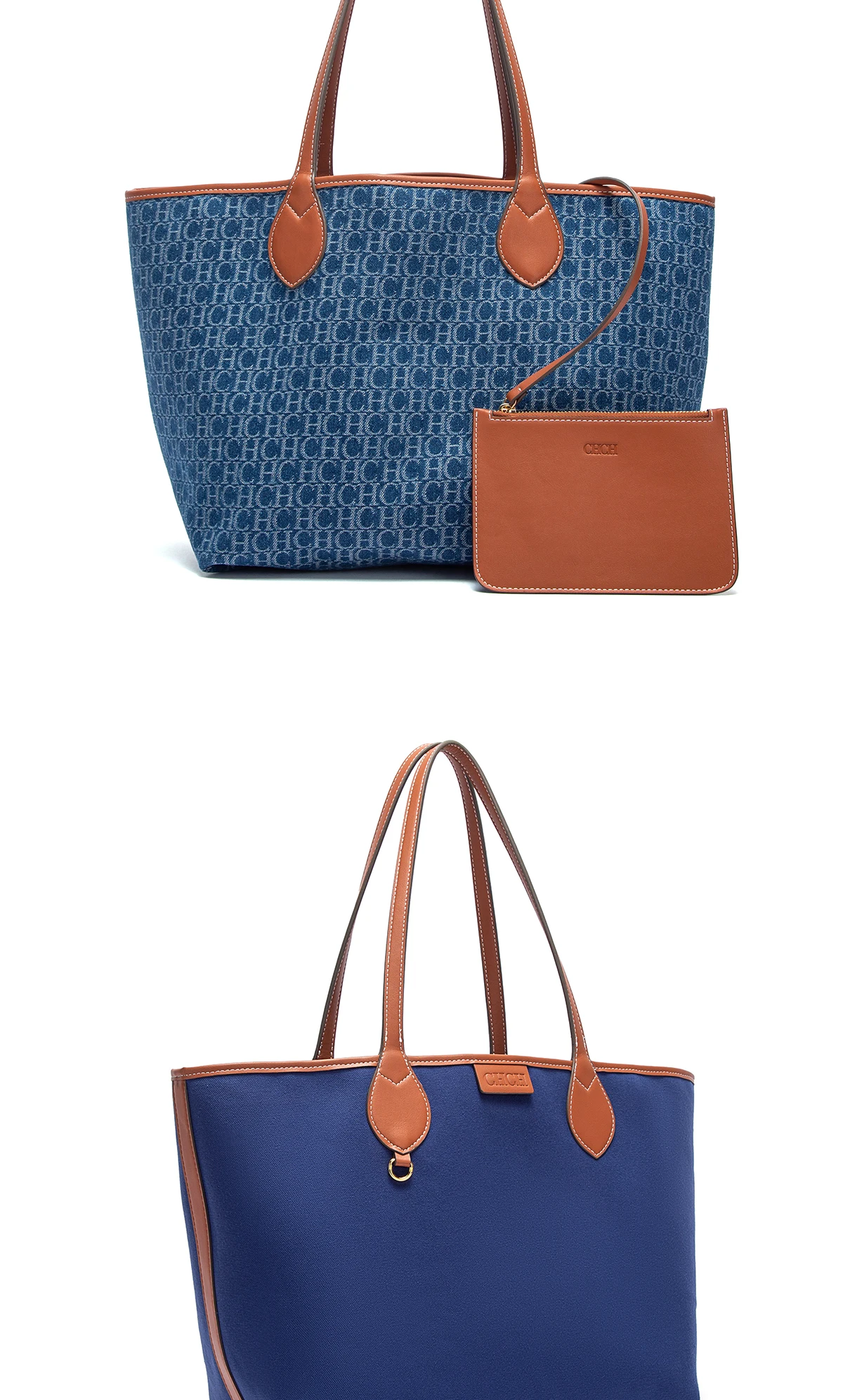 CHCH Women's Tote Bag New Simple Double sided Available Mother and Child Large Capacity Casual Handbag Shopping Bag