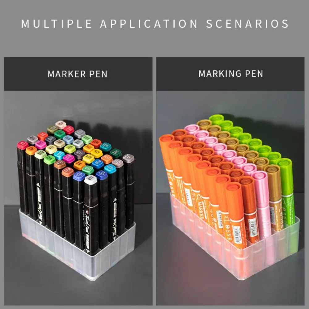 12/24/30/40/48/80/100 Slots Pen Holder Large-capacity Multifunctional Brush Pen Storage Rack Make-up Brush Stand