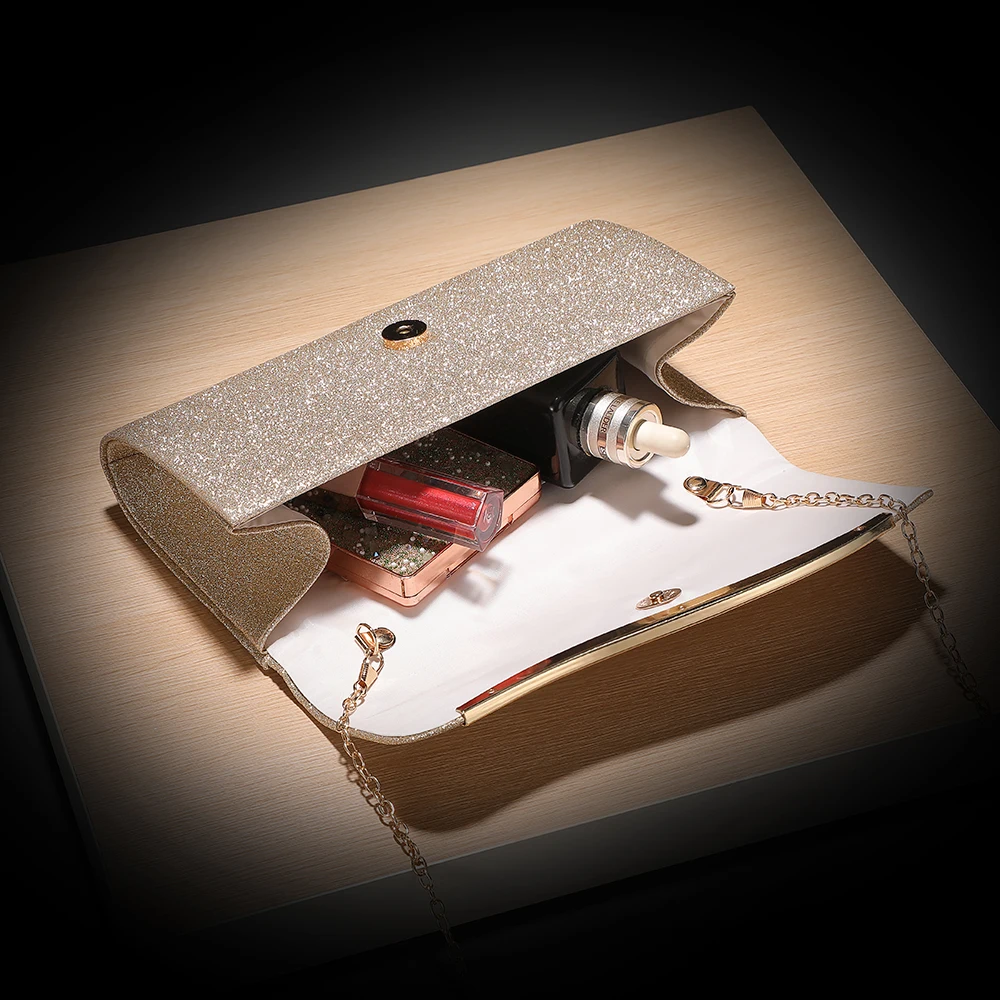 Party Ladies Sling Bags in Wholesale Price Luxury Handbags for Women Sliver Envelop Handbags Night Evening Clutch Birthday Gifts